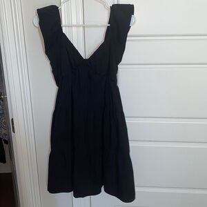 Express Black dress w flared out straps